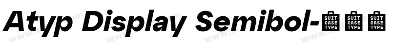 Atyp Display Semibol字体转换